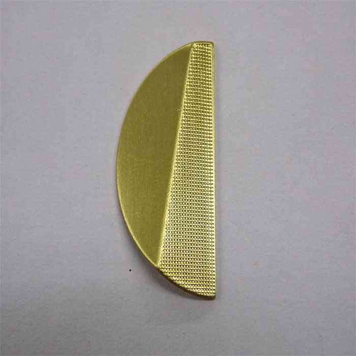 ½ Moon 25mm Edge Textured without Hole (stamped 1 Right