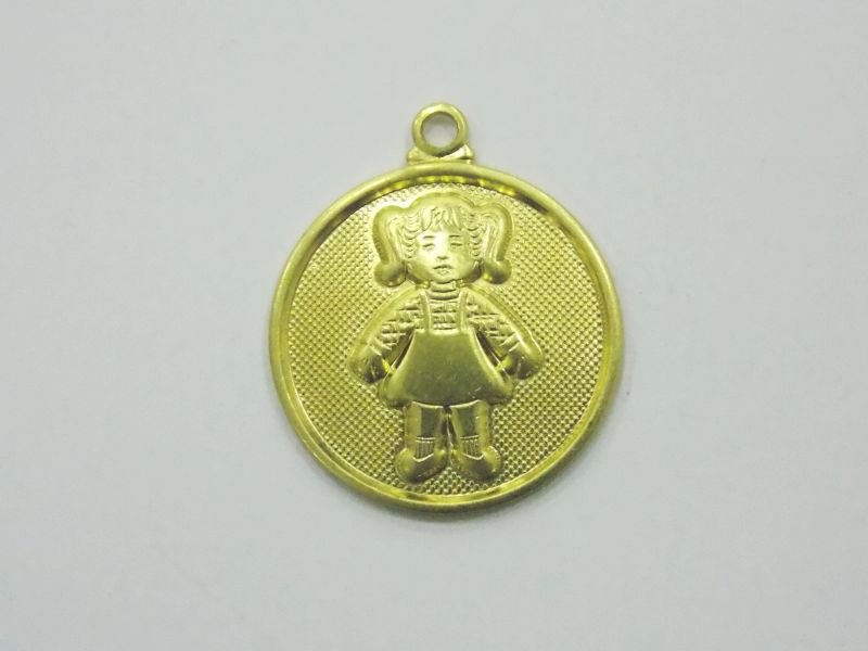 Pendant Round 20mm with Girl for Resin
