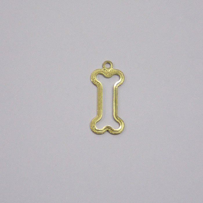 Bone Openwork Edge Textured 18mm with 1 Bail (in Pe)