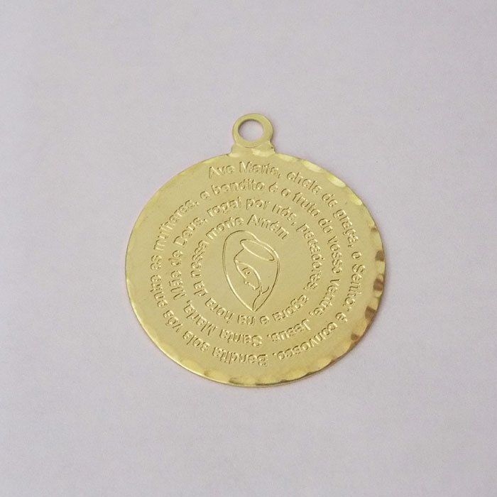 Pendant Round 25mm with Prayer Bird Mary