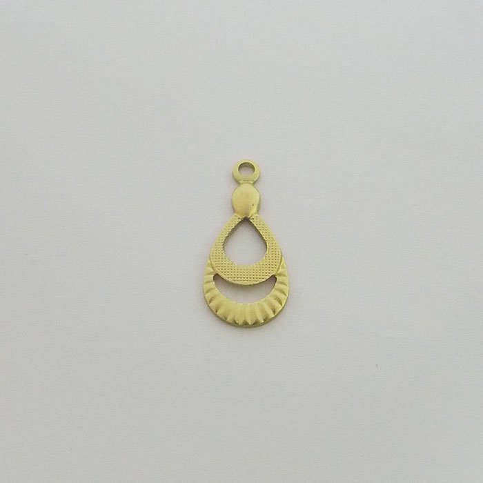 Small Drop with Bail with 2 Drops Openwork 15mm