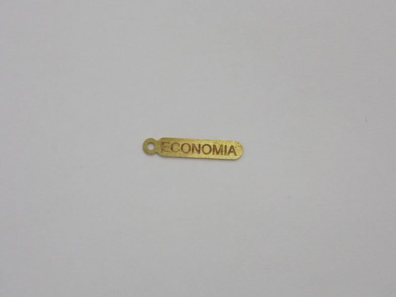 Photo-etched Tag Economics 16x4mm