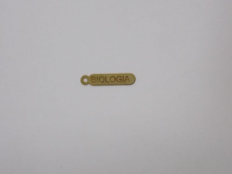 Photo-etched Tag Biology 15x3,5mm