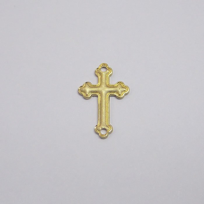 Cross Portuguese 15mm Serrated with 1 Hole Top 1 Hole