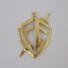 Pendant Shield " Fé " Openwork 25mm