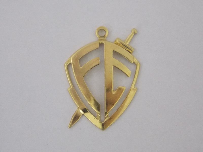 Pendant Shield " Fé " Openwork 25mm