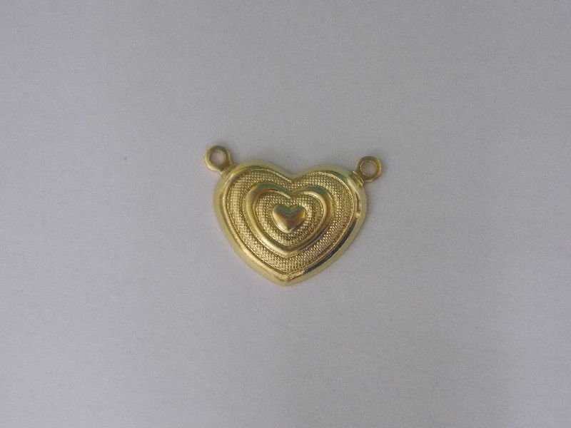 Heart 3d with 2 Bail 16mm