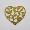 Photo-etched Heart with Leaves 25x27mm