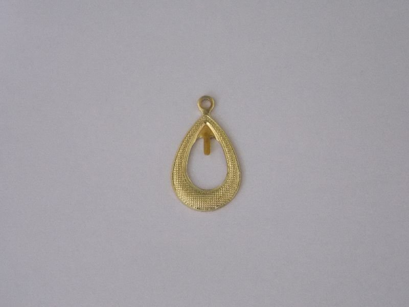 Drop 16mm Openwork Textured with 1 Bail with Pin for Pair