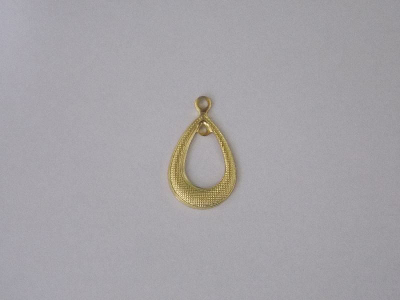 Drop 16mm Openwork Textured with 1 Bail Top and Bail I