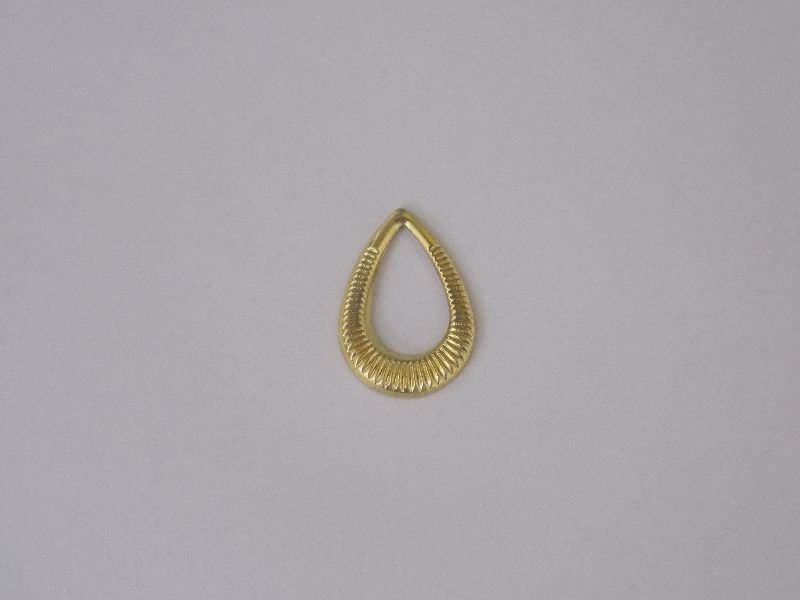Drop Openwork Stamped Diamond-cut without Bail 15mm