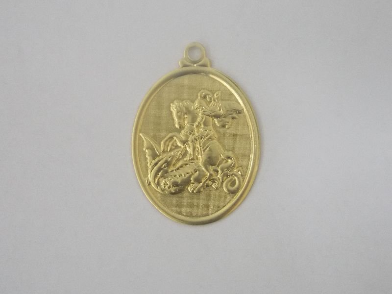 Pendant Oval without Jorge Stamped Edge Plain 30x24mm