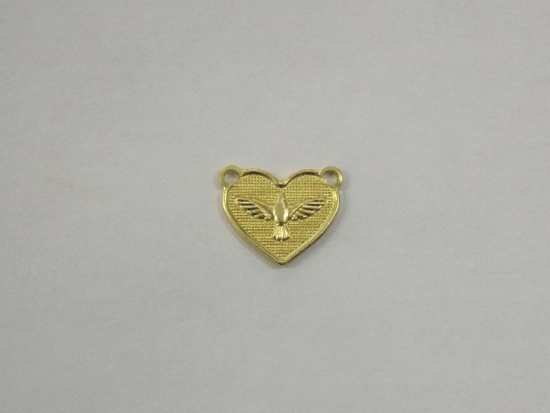 Heart with Spirit Saint for Scapular 12mm without Openwork