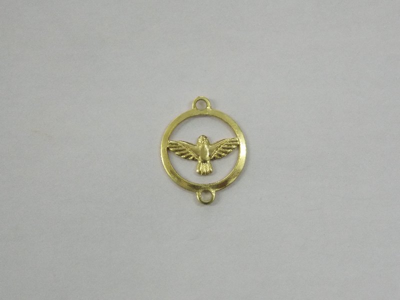 Round 12mm Openwork with Spirit Saint with 1 Bail Top 1 Bottom