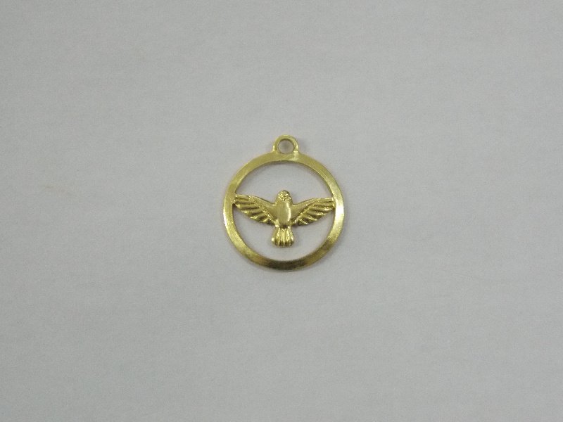 Round 12m Openwork with Holy Spirit with Jump Ring