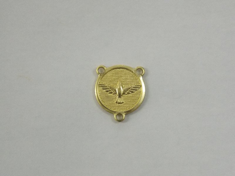 Round 12mm with Spirit Saint without Openwork with 2 Bail Top 1 Bottom