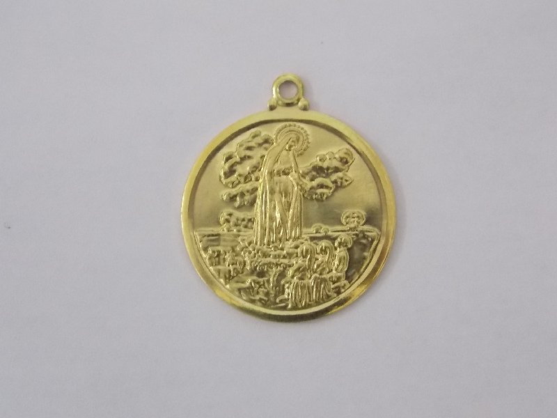 Pendant Our Lady. Fatima Edge Diamond-cut 20mm