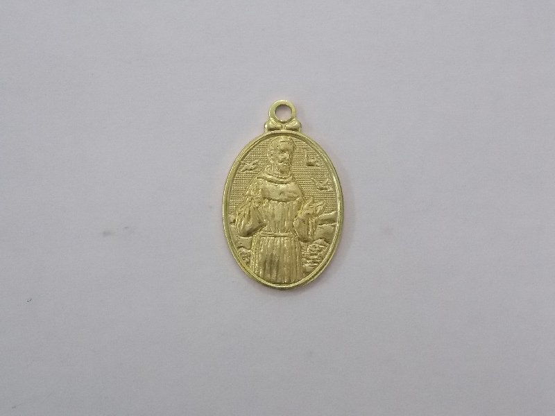 Pendant Oval Saint Francis of Assisi 15x11mm