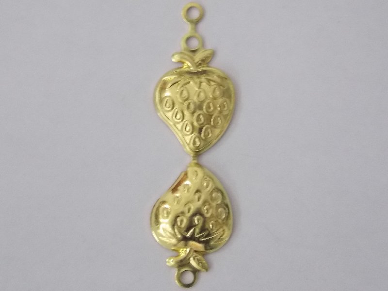 Pendant Strawberry Double for Resin 15mm with 3 Jump Rings
