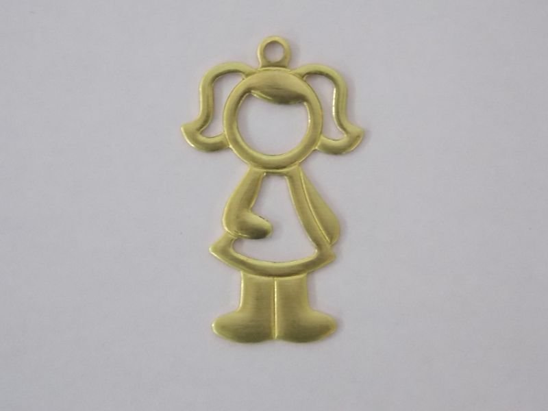 Pendant Girl Openwork 25mm with 1 Bail