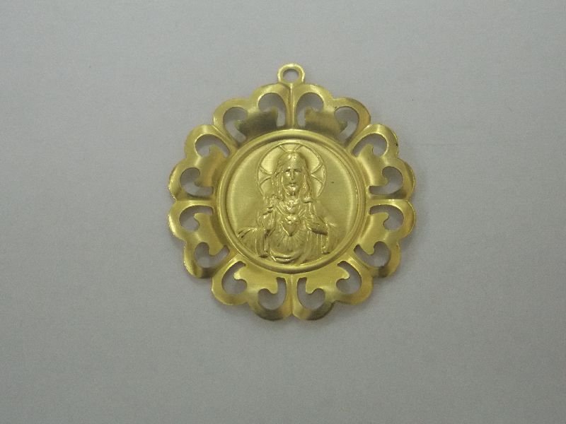 Pendant Round Edge Openwork with without with Jesus 30mm