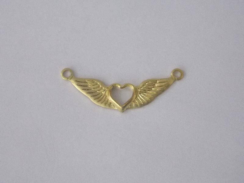 Heart Winged Openwork 25mm with 2 Jump Rings Sides