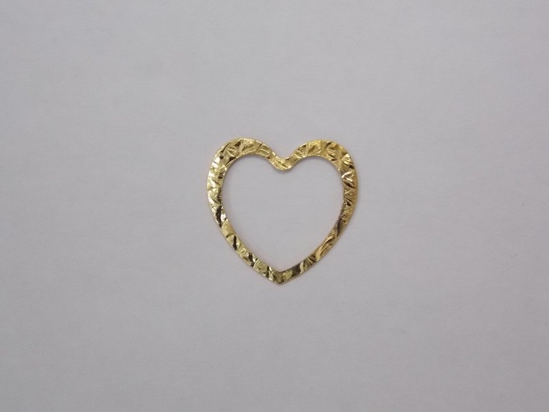 Heart Openwork with Details Diamond-cut 15mm