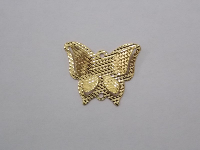 Butterfly Diamond-cut 16mm with 1 Bail Top 1 Bottom