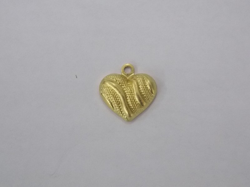 Heart 12mm with 3 Band Plain 3 Band Textured with 1 Jump Ring