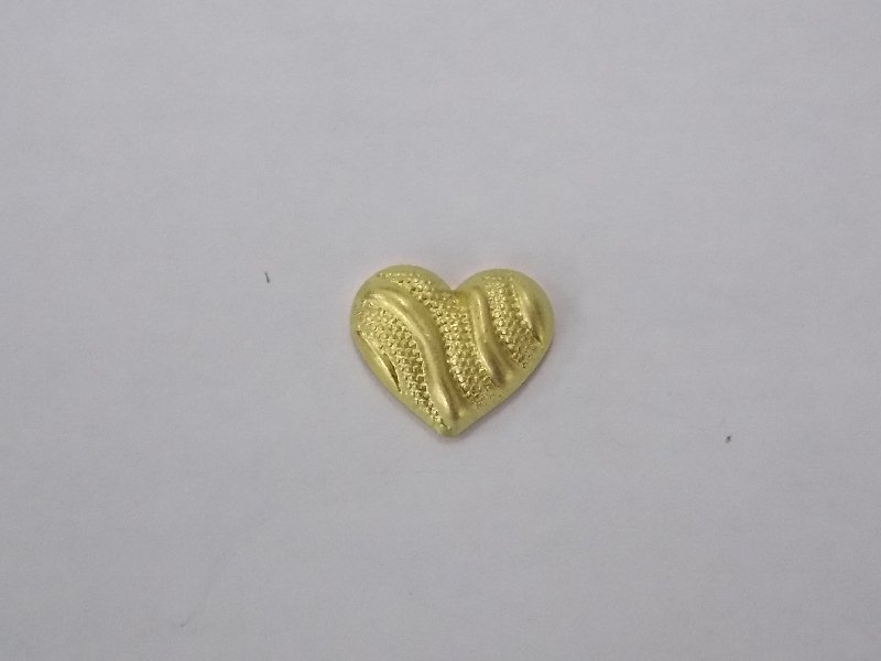 Heart 12mm with 3 Band Plain 3 Band Textured without Jump Ring