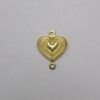 Heart 12mm with Heart in Center Plain with 2 Jump Rings