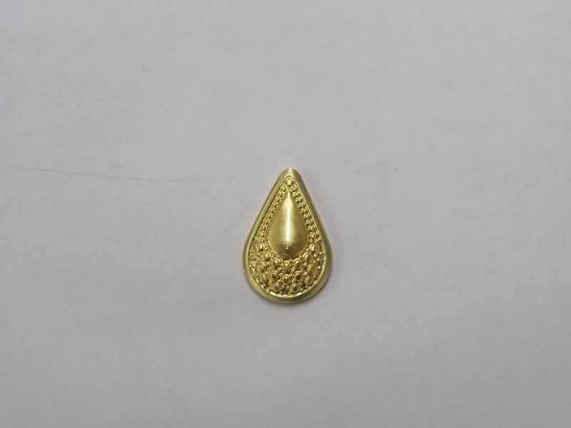 Drop 12mm with Small Balls Plain Center Drop Plain without Jump Ring