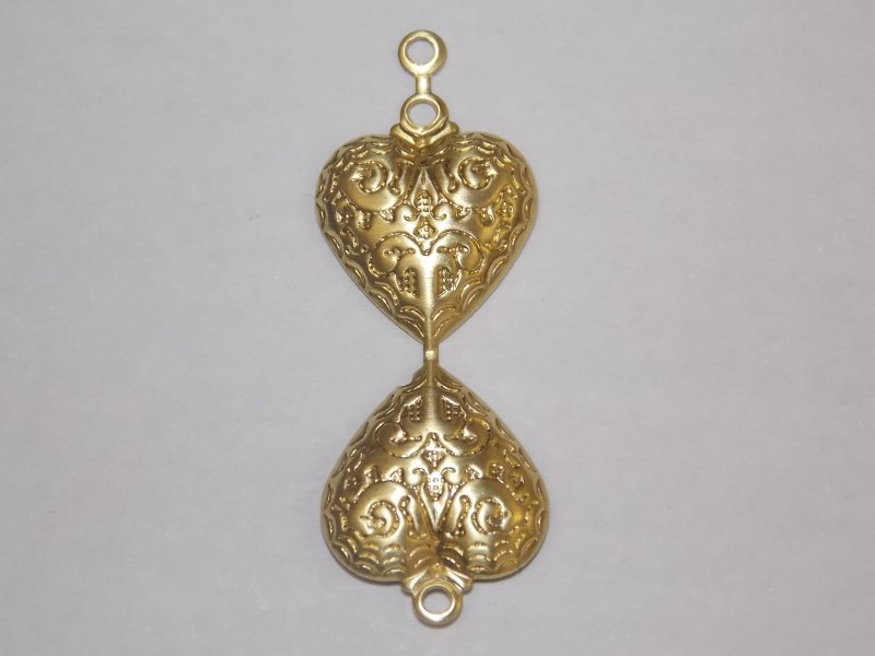 Pendant Heart with Design 15mm with 3 Jump Rings