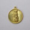 Pendant Round with Figa Charm Stamped 20mm