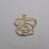 Rose Openwork Diamond-cut with 1 Bail Bottom 18mm