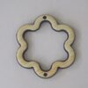 Flower Openwork Wood with 1 Hole Top 1 Bottom 27x30m