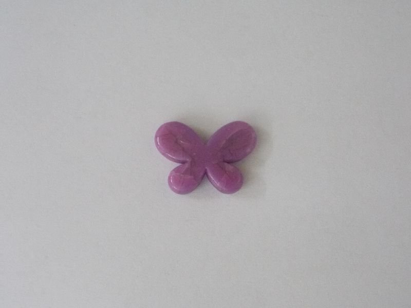 Butterfly Acrylic Lilac with Pass-through Hole 12x16mm