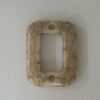 Square Openwork Acrylic Beige with 1 Hole Top 1 Bottom 20x27