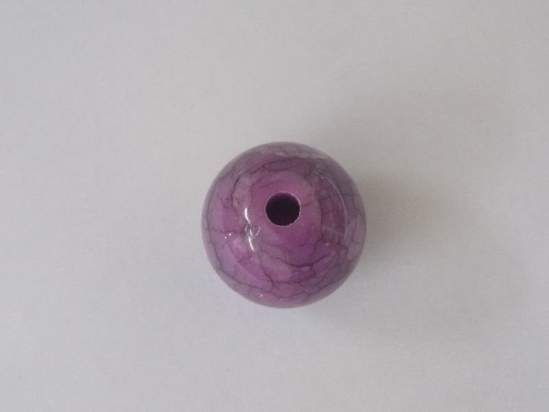 Ball 16mm Acrylic Lilac with Pass-through Hole
