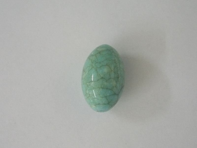 Olive Acrylic Blue with Pass-through Hole 13x20mm