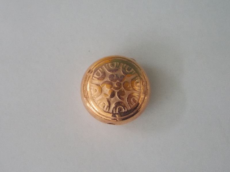 Round ABS 17mm Edge Plain Top Stamped with Hole Pas