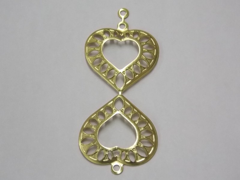 Heart Double with Heart Openwork Edge Openwork 24x22m