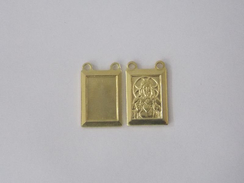 Scapular 14x10mm 1 Side Plain 1 Side Sag. with of Jesus