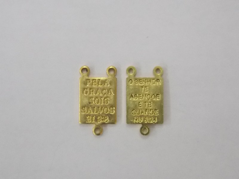Scapular 10x8mm with Prayer 2 Sides 3 Small Jump Rings