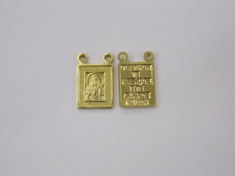 Scapular 10x8mm 1 S.c. Jesus 1 Side with Prayer