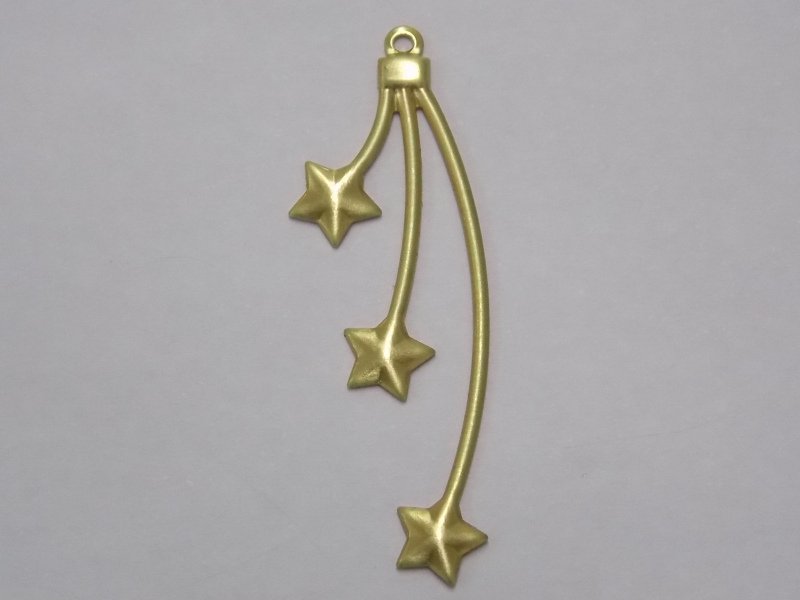 Pendant Small Plate with 3 Stars Left Side 41mm