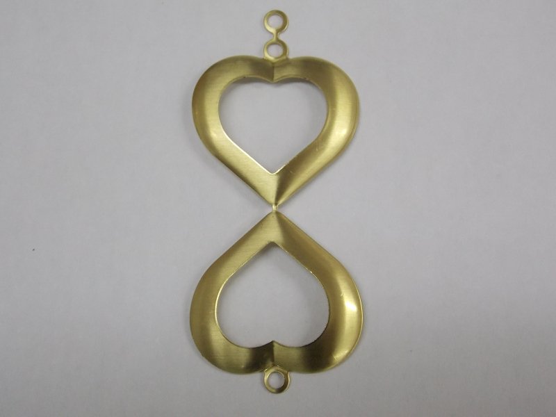 Heart Double with Heart Openwork 25x27mm