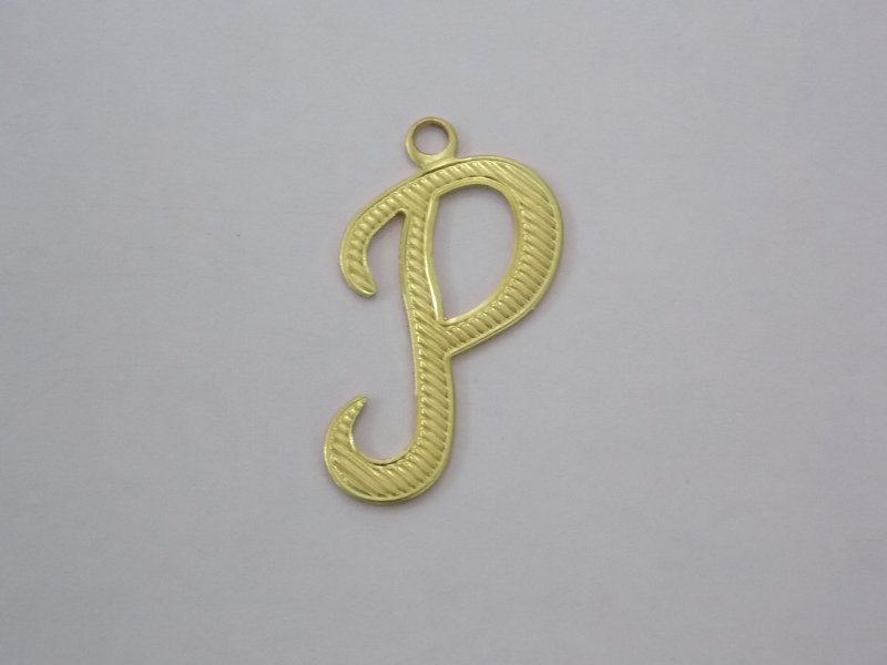 Letter P 20mm Textured