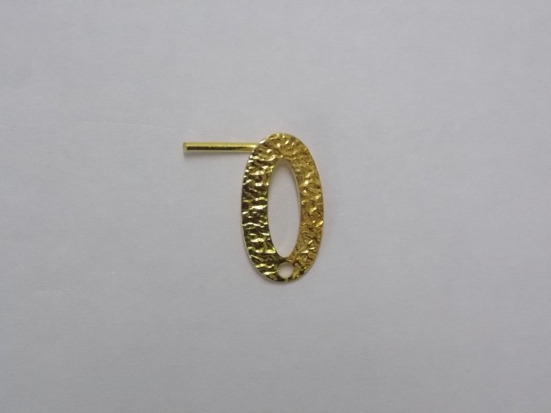 Braid Oval Openwork Hammered 14x8mm 1 Hole Top