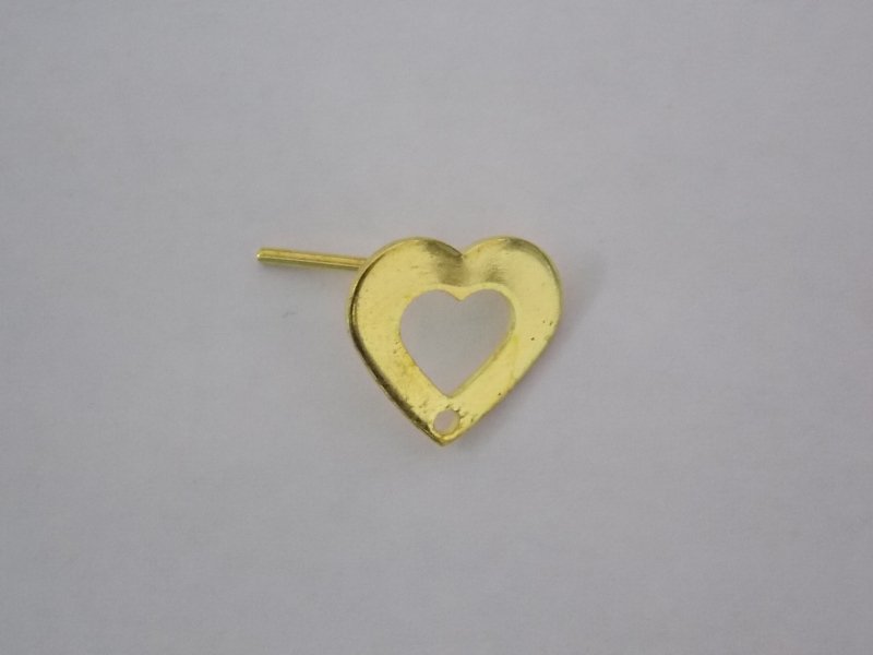 Braid Heart Openwork 11mm with 1 Hole Bottom